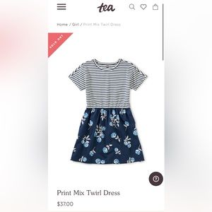 Tea Collection- Print Mix Twirl Dress - Size 4 -